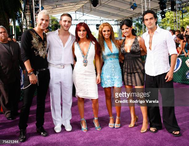 Rebelde arrives at the Bank United Center for the Premios Juventud Awards on July 19, 2007 in Coral Gables, Florida.