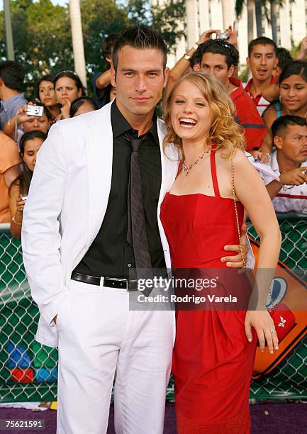 Ana Leyevska arrives at the Bank United Center for the Premios Juventud Awards on July 19, 2007 in Coral Gables, Florida.