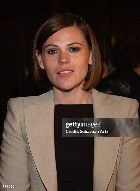 Actress Clea Duvall arrives at the premiere of the movie "The Laramie Project" March 7, 2002 in Los Angeles, CA.