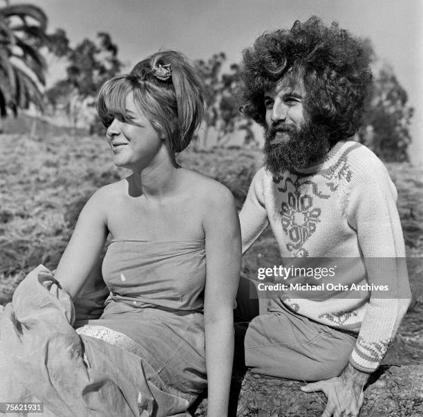Hippies, or "freaks" as they prefer to be called, relax under the sun in an open field in Los Angeles, California, in summer, 1967.