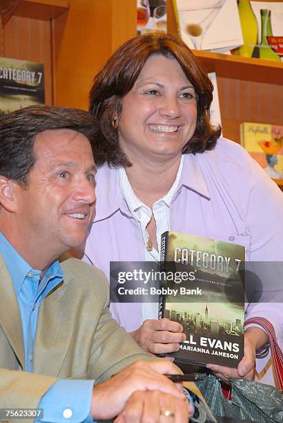 Bill Evans and fans at the book signing for "Category 7" at Barnes & Noble in Staten Island on July 24, 2007 in New York City, New York.