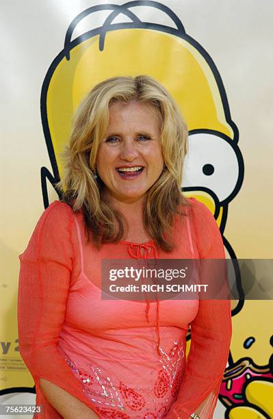 Los Angeles, UNITED STATES: Nancy Cartwright, the voice of Bart Simpson, arrives for the World Premiere of 20th Century Fox's animated feature film...