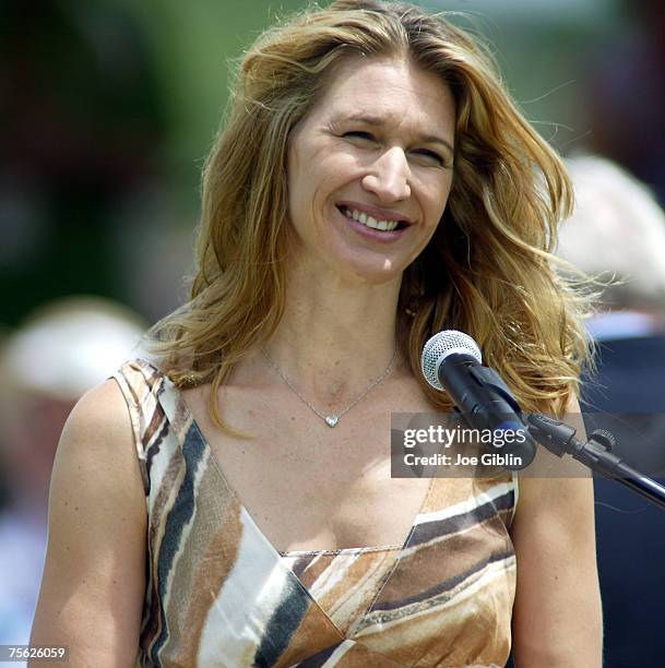 Inductee Steffi Graf at the 2006 International Tennis Hall of Fame induction ceremony in Newport, R.I. On Saturday July 15, 2006.