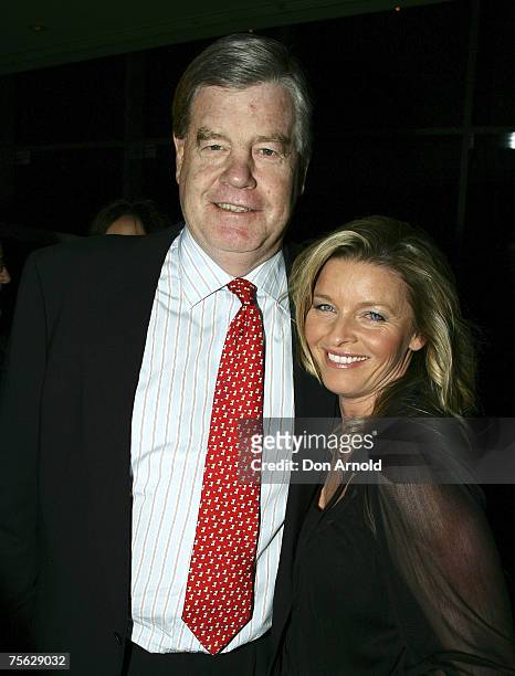 David Leckie and Tammy McIntosh attend the party to celebrate 400 episodes of popular Australian soap "All Saints" at The Astra Bar, Star City on...