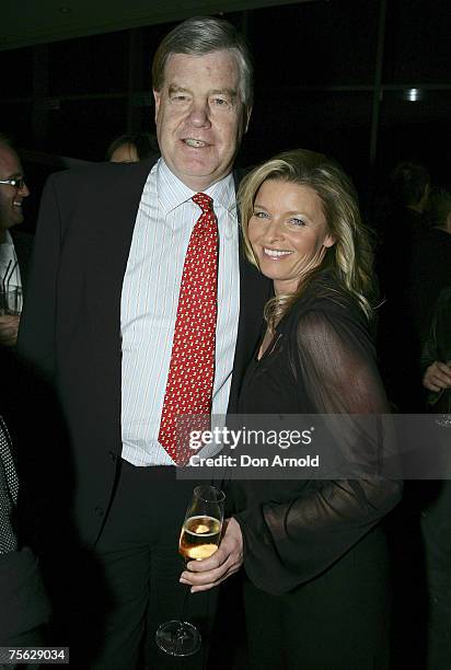 David Leckie and Tammy McIntosh attend the party to celebrate 400 episodes of popular Australian soap "All Saints" at The Astra Bar, Star City on...