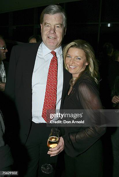 David Leckie and Tammy McIntosh attend the party to celebrate 400 episodes of popular Australian soap "All Saints" at The Astra Bar, Star City on...