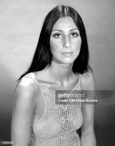 Promtional portrait of American singer and actress Cher for the television variety show 'The Sonny and Cher Comedy Hour,' June 7, 1970.