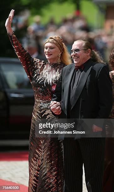 German actress Margot Werner and her husband Jochen Litt arrive for the premiere of the Richard Wagner festival on July 25, 2007 in Bayreuth, Germany.