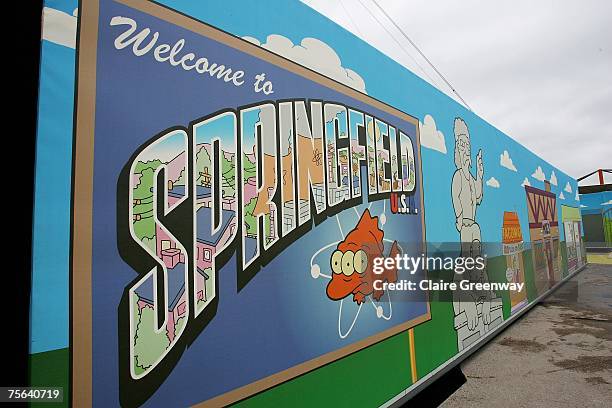 Springfeild Sign Simpsons 151 Springfield Simpsons Photos & High Res Pictures - Getty Images