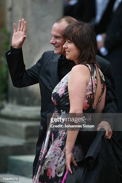 German actor Edgar Selge and his wife Franziska Walser arrive for the premiere of the Richard Wagner festival on July 25, 2007 in Bayreuth, Germany.
