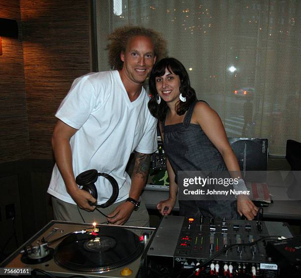 Will Smith and DJ Jaclyn of the Bangers attend a party honoring fashion designer Dao-Yi of The Public School Collection July 25, 2007 at The Sanctum...