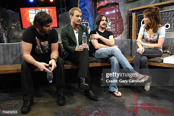 Musical artists Chris Joannou, Daniel Johns and Ben Gillies of Silverchair Visit "The Sauce" at Fuse Studios on July 25th, 2007 in New York City.