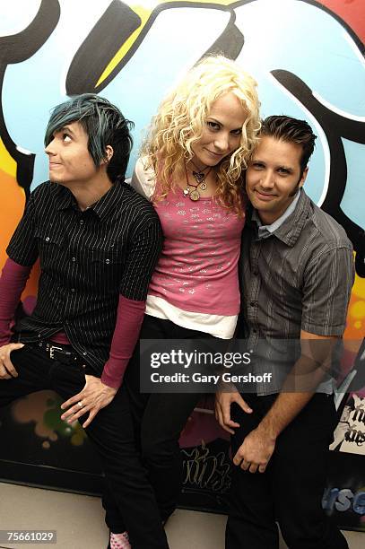 Musical artists Luis Cabezas, Kelly Ogden and Chris Black of Dolly Rats Visit "The Sauce" at Fuse Studios on July 25th, 2007 in New York City.