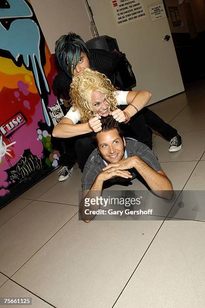 Musical artists Luis Cabezas, Kelly Ogden and Chris Black of Dolly Rats Visit "The Sauce" at Fuse Studios on July 25th, 2007 in New York City.