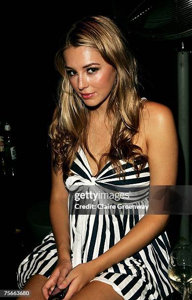 Keeley Hazell attends the after-party following the UK premiere of "The Simpsons Movie" at The O2, Greenwich on July 25, 2007 in London, England.