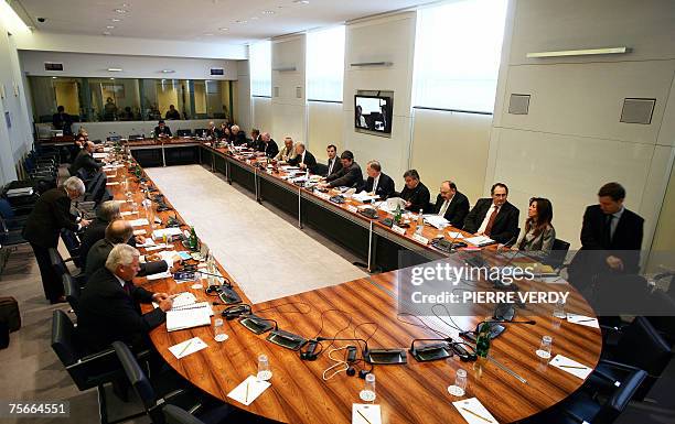 Members of FIA world council gather 26 July 2007 at the FIA headquarters in Paris to discuss the latest chapter of Formula One's espionage affair...