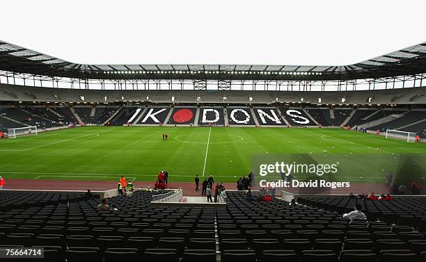 Stadium:mk home of the MK Dons pictured prior to the pre-seaon friendly match between MK Dons and West Ham United at Stadium:mk on July 25, 2007 in...