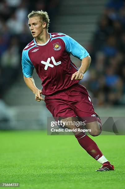 Jack Collison of West Ham United pictured during the pre-seaon friendly match between MK Dons and West Ham United at Stadium:Mk on July 25, 2007 in...