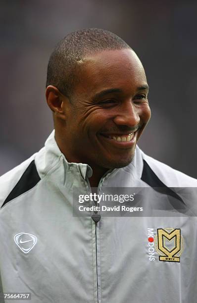 Paul Ince, the MK Dons Manager pictured during the pre-seaon friendly match between MK Dons and West Ham United at Stadium:Mk on July 25, 2007 in...