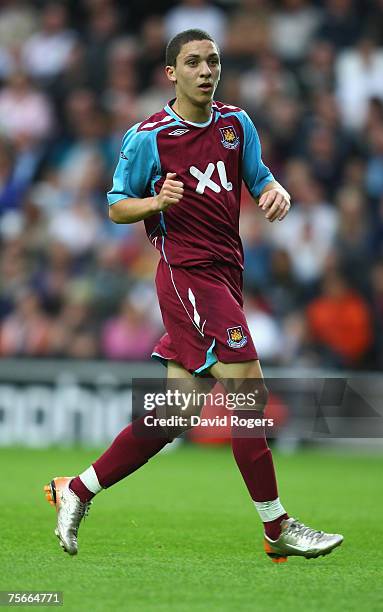 Hogan Ephraim of West Ham pictured during the pre-seaon friendly match between MK Dons and West Ham United at Stadium:Mk on July 25, 2007 in Milton...