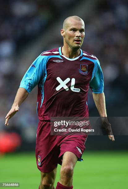 Freddie Ljungberg of West Ham United pictured during the pre-seaon friendly match between MK Dons and West Ham United at Stadium:Mk on July 25, 2007...