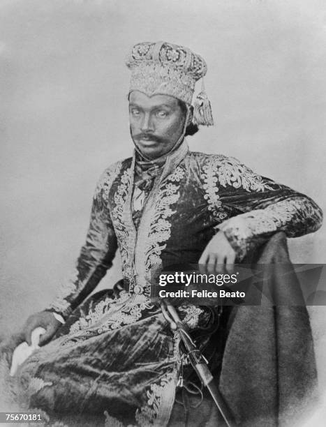 Sir Drigbijai Singh, Maharajah of Balrampur, 1858. The Maharajah was one of the Indian princes to remain loyal to the British during the Indian...