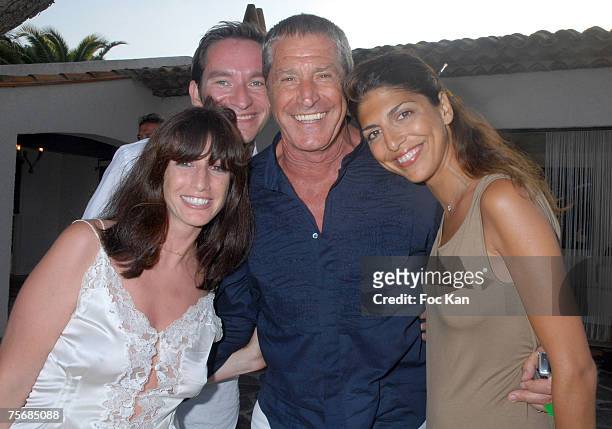 Albane Cleret;Xavier Brunet;Jean Claude Darmon and his Wife attend the Diesel First Party At The Maison Diesel on July 17, 2007 in St Tropez, France.