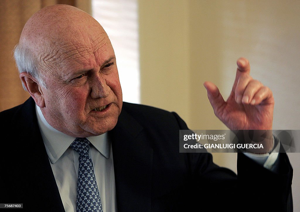 Former South African president and Nobel...