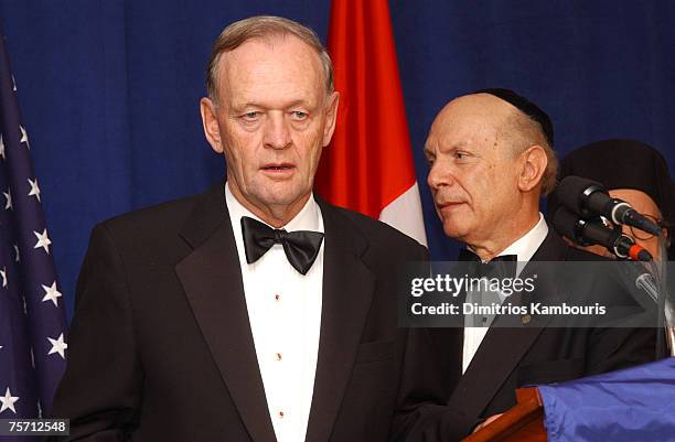 Canadian Prime Minister Jean Chretien and Rabbi Arthur Schneier