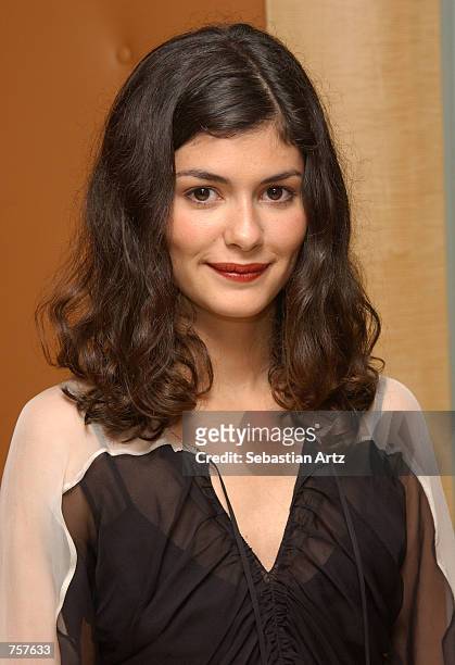 Actress Audrey Tautou arrives at the Miramax pre-Oscar nominee party March 23, 2002 in Los Angeles, CA.