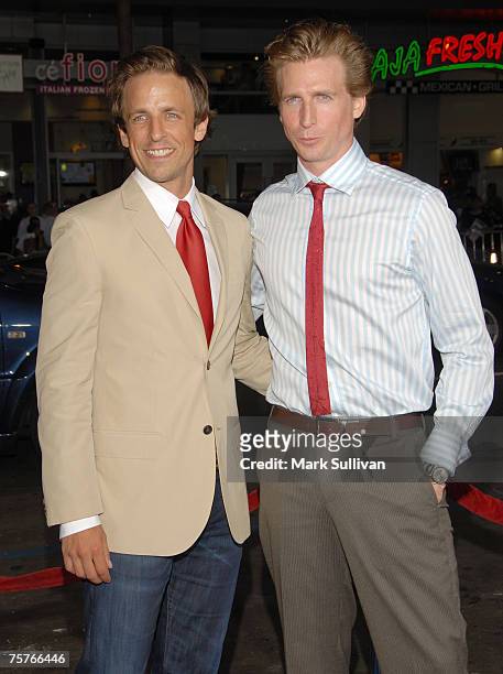Actors Seth Meyers and Josh Meyers arrive at the Los Angeles premiere of "Hot Rod" held July 26, 2007 at Mann's Chinese Theater in Hollywood,...
