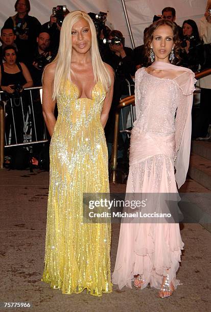 Donatella Versace and Allegra Versace