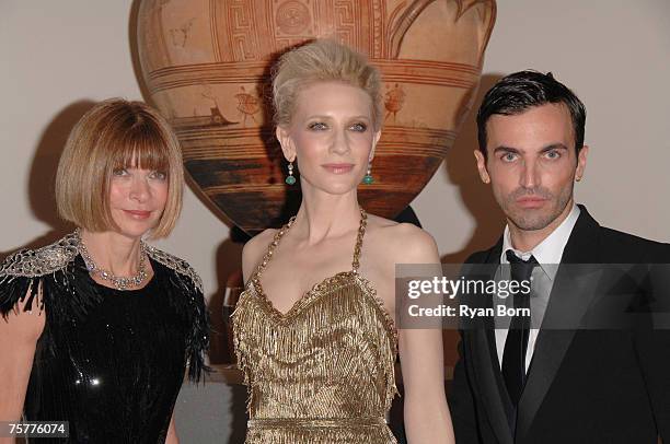 Anna Wintour, Cate Blanchett, and Nicolas Ghesquiere