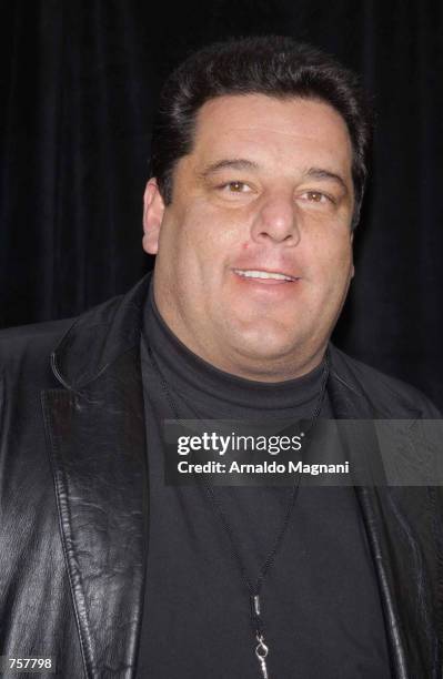 "Sopranos" star Steve Schirripa attends the launch of Little Steven Van Zandt's Underground Garage Radio Show at Hard Rock Cafe April 7, 2002 in New...