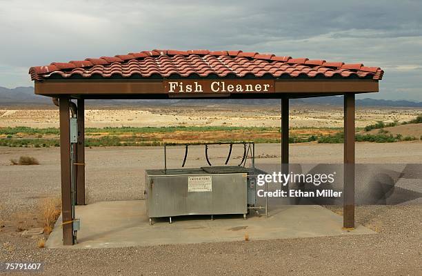 Fish cleaning station is seen at Las Vegas Bay July 25, 2007 in the Lake Mead National Recreation Area, Nevada. The bay's boat launch ramp was closed...