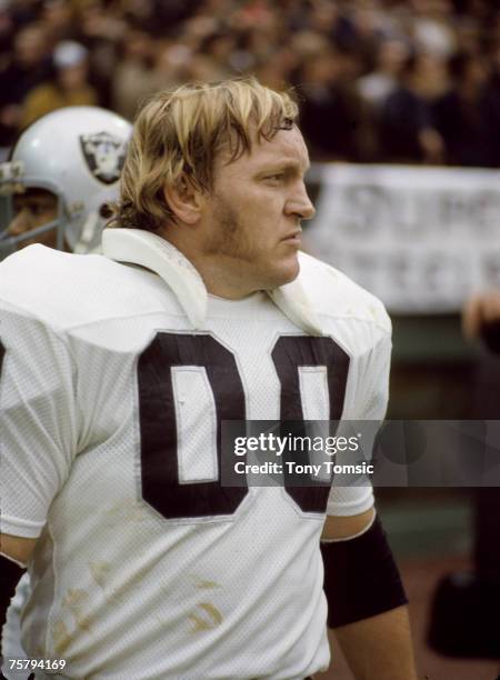 Oakland Raiders Hall of Fame center Jim Otto stands on the sidelines during the AFC Divisional Playoff, a 13-7 loss to the Pittsburgh Steelers on...