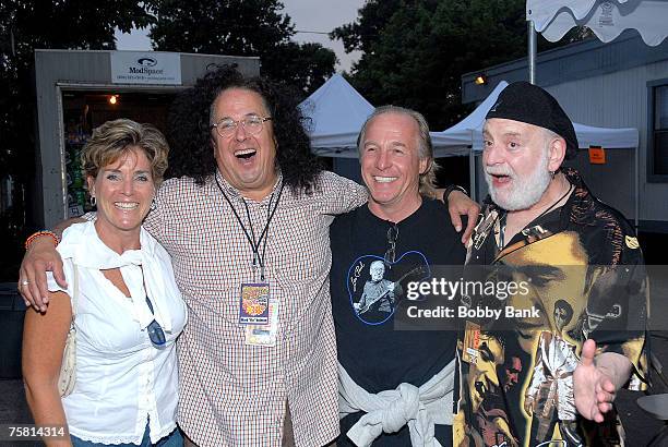 Mark Volman, Howard Kaylan of The Turtles, Jackie Martling and guest at Hippifest 2007 at Assey Levy Park Brooklyn New York July 26 2007