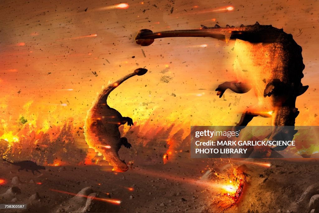 Dinosaur Extinction, illustration