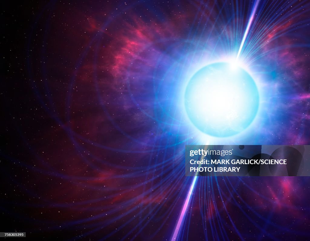 Artwork of a magnetar, illustration