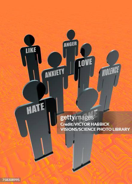 human emotions, illustration - love hate stock-grafiken, -clipart, -cartoons und -symbole