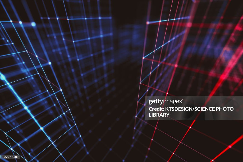 Connecting lines, abstract illustration
