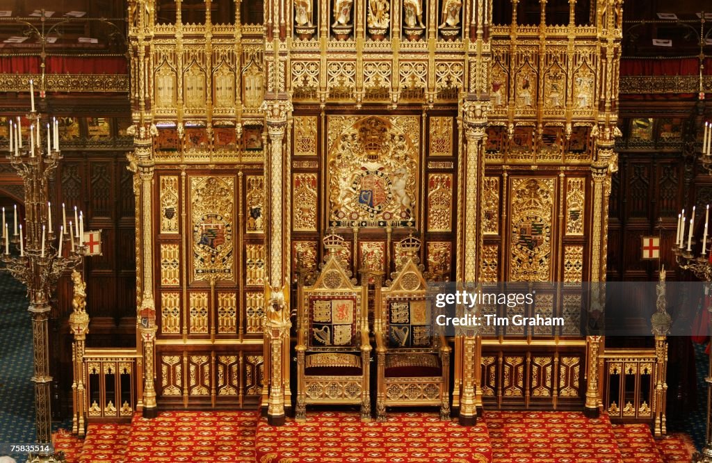 State Opening of Parliament Thrones, UK