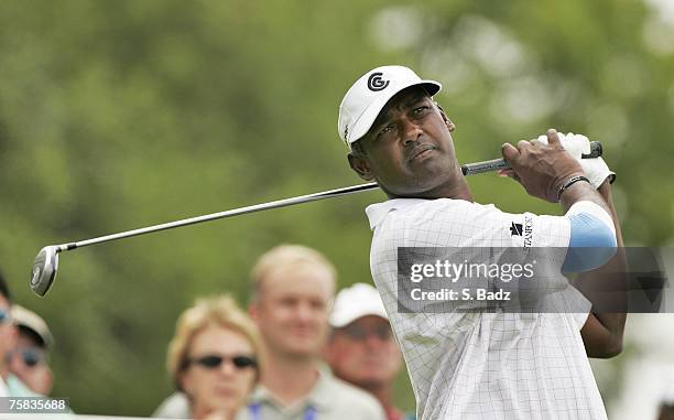 Vijay Singh during the second round of the Canadian Open held on the North Course at Angus Glen Golf Club in Markham, Ontario, Canada, on July 27,...
