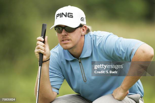 Hunter Mahan during the second round of the Canadian Open held on the North Course at Angus Glen Golf Club in Markham, Ontario, Canada, on July 27,...