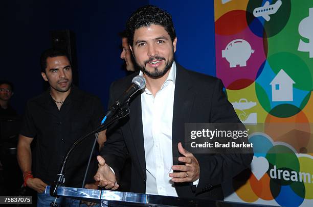 Director Alejandro Gomez Monteverde speaks at the "We Love Dreams" presents the New York Latino Film Festival premiere of "Bella" pre-screening...