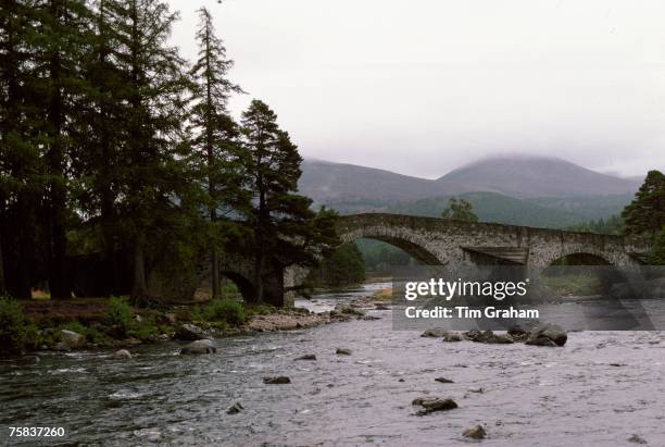 Brig O'Dee bridge over the River Dee in Aberdeenshire, Scotland