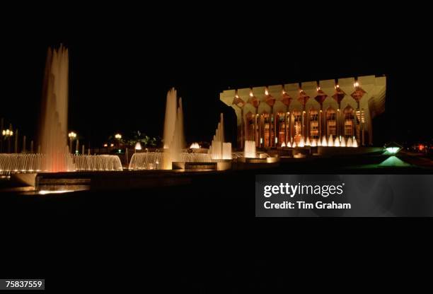 President's Palace by night, Yaounde, Cameroon, West Africa