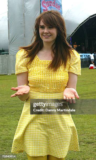 Kate Nash backstage at Ben And Jerry's Sundae.