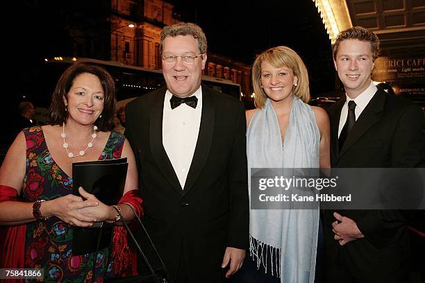 Alexander Downer, Nicky Downer and guests, arrives at the opening night of the new stage production of Andrew Lloyd Webber's "Phantom of the Opera"...