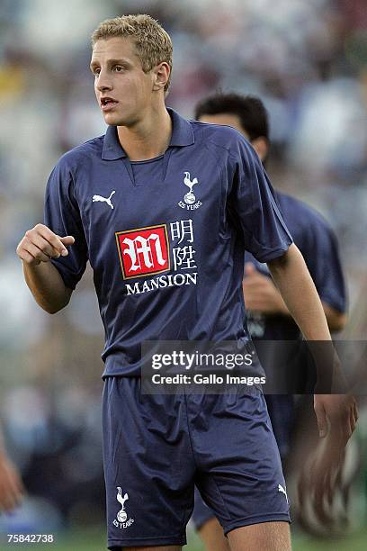 Michael Dawson of Tottenham during the final Vodacom Challenge match between Orlando Pirates and Tottenham Hotspur held at Loftus Versfeld Stadium on...